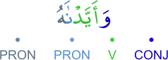 wa-ayyadnāhu